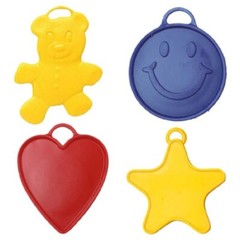 100 Balloon Weight Heart/Star/Bear/Smiley Face – Red/Yellow/Blue 8 Gram Balloon