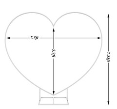 Large Size Metal Balloon Arch Kit, Wedding Heart Arch Stand, Love Balloon Col…