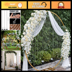 24 Pcs 39″ Clear Acrylic Crystal Garland Strands Beaded Chain for Wedding Decor