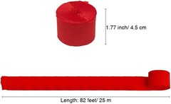 8 Rolls Crepe Paper Streamers in 8 Colors, Wedding Birthday Baby Shower Graduati
