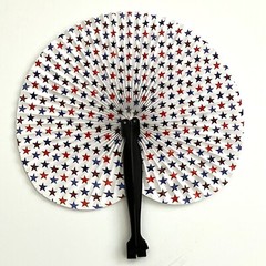 3 Pack Mini July 4th Patriotic Foldable Paper Folding Accordion Hand Fans