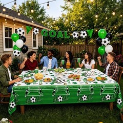 World Cup Soccer Party Decorations – 123PCS Set for 24, Plates, Napkins, Banner