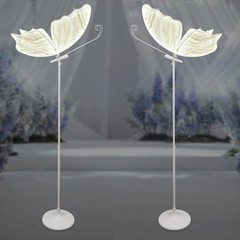 2PC Butterfly Floor lamp Ceiling Lamp Romantic Decoration Party Atmosphere Props