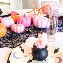 MINI BLACK CAULDRON POT Halloween Party Birthday Candy Kettles Decor 12 Pcs New