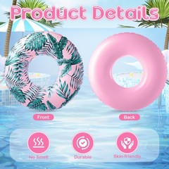 1 Pc Large Pool Floats for Adults 47.24 Inches Inflatable Pool Tube Tropical …
