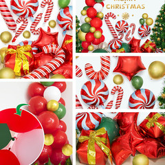 Christmas Balloon Garland Arch kit 280 Pieces Red White Green