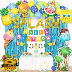 Ouddy Life Blue Pool Party Decor