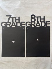 Black Pre-K K-12 Graduation Photo Banner Kindergarten 12th Grade 8×10