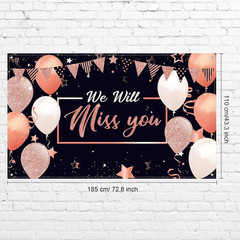 We Will Miss You Banner- Extra Large 72 X 44 Inch, Graduation Backdrop for 2026