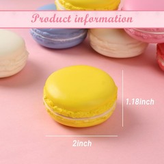 10 PCS Fake Macarons Cake Mixed Colors Artificial Simulation Dessert Model