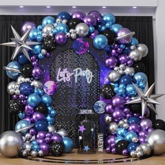 Galaxy Space Balloon Arch Garland Kit for Outer Party Decorations,144Pcs Chro…