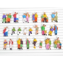 Figures People 1:87 Scale Model Railway Mixed Painted Passengers Accessories