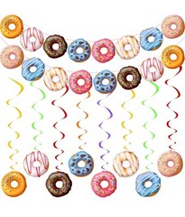 34 Pcs Donut Party Decorations Include 2 Pcs Donut Garland Banner and 32 Pcs …