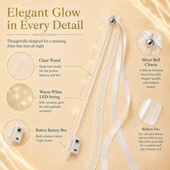 120 PCS Light Up Wands for Wedding, Warm White LED Wedding Send Off with Ribb…