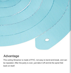 30 Blue Party Hanging Swirl Streamer Decorations & Plastic Connects~FREE SHIP!