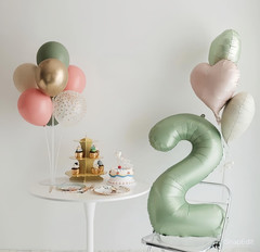 Sage Green Number 0 Balloon 40 Inch, 0 Balloon Numberfor 10Th 20Th 30Th 40Th 50T