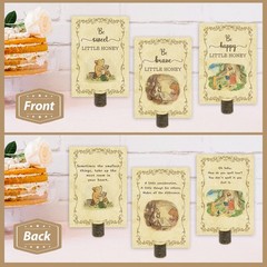 8Pcs Classic Pooh Baby Shower Centerpieces, Double Side Winnie Quotes Party C…