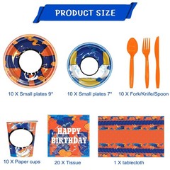 81Pcs Cartoon Party Tableware Set , Anime Theme Party Decoration, Cartoon Bir…