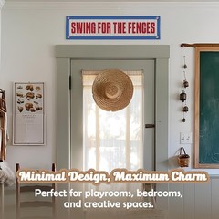 Vintage Baseball Canvas Banner, Playroom Boys Room Inspirational Room Decor, …