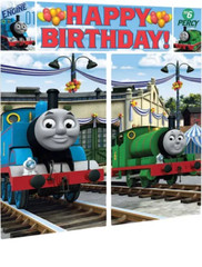 Thomas Birthday Party Decorations Balloons BackDrop Swirls Centerpieces The Tank