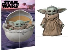 STAR WARS THE MANDALORIAN 6′ Scene Setter Photo Backdrop & Baby Yoda Balloon Set