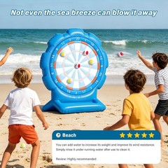 Best Pool Toys Game for Teens, Inflatable Dart Board Toss Pool Games with 10 …