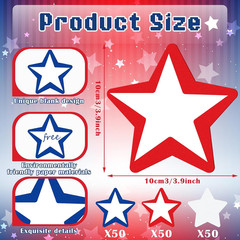 Tellingyou 150 Pcs Red White and Blue Star Paper Cutouts 4 Inches Patriotic Bull