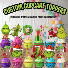 Grinchmas Xmas tableware party supplies decoration balloon centerpiece gift