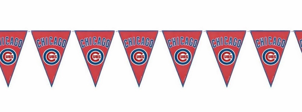 Chicago Cubs MLB Baseball 12 Foot Long Pennant Banner Party Decoration. NEW