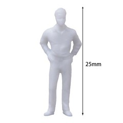 50/100 Pcs 1:75 Scale Mixed Model Railway Train People Figures Miniature White