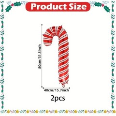 Christmas Candy Cane Foil Balloons Party Holiday New Year Xmas Tree Decorations