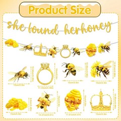 She Found Her Honey Banners Decor, 2PCS Honey Bride to Bee Bridal Shower Part…