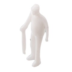 100pcs 1:75 Scale Plastic Model Railway Miniature White Figures Unpainted