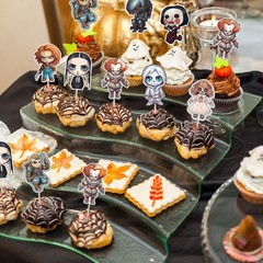 36Pcs Horror Classic Movie Cupcake Toppers Horror Movie Cupcake Food Picks De…