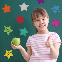 Star Cutouts Bulletin Board Paper Assorted Colors DIY Craft Rustic 3.5 In 108PCS