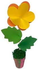 24PCS Foam Flower Cutouts 6 Inch Medium Large, Die Cut Shape Classroom Decor