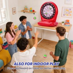Inflatable Dart Toss Pool Set, Giant Pool Game for Ages 8–12, Teens & Adults,…