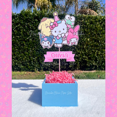 Hello Kitty centerpieces, HK and friends, Hello kitty birthday party supplies