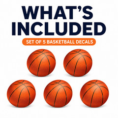 Customize Basketball Party Path Floor Decals Set 5 Sidewalk Birthday Decorations
