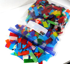 Multicolor Mix Tissue Paper Confetti Rectangles Biodegradable Flutter 2″ x 3/4″