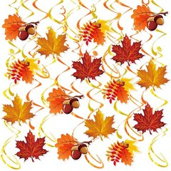 Fall Leaves Hanging Swirls Maple Leaves Decorations for Home/Fall Party Decor…
