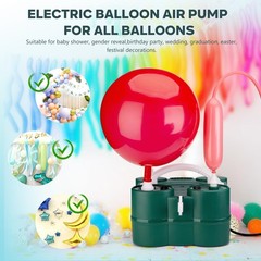 Best Voircoloria Balloon Pump Electric 3-in-1 Portable Automatic Dual Nozzle
