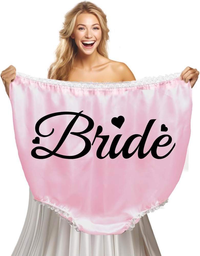 Hosrnovo Bachelorette Gifts for Bride, 28IN Big Granny Panties Funny Wedding Bri