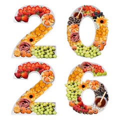 12 Inch Fillable Cardboard Numbers 2026 Charcuterie Tray Graduation White
