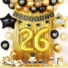 Black Gold Graduation Party Decorations, 2026 Graduation Decorations with Gold 2