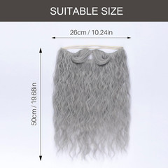 Long Curly Wizard Beard Men Full Fake Beard and Handlebar Mustache Cosplay Costu