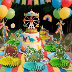 Dinosaur Birthday Decorations for 1 2 3 4 5 6 Year Old Boy Girl, Happy…