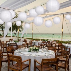 zilue Paper Lanterns Party Decorations, Round Hanging White