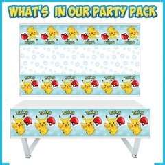Pokemon Pikachu Tablecloth Party Supplies Birthday Baby Shower Decor USA