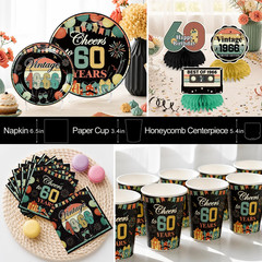 221Pcs 60Th Birthday Decorations for Men Women, All-In-One Vintage 1966 Party Su